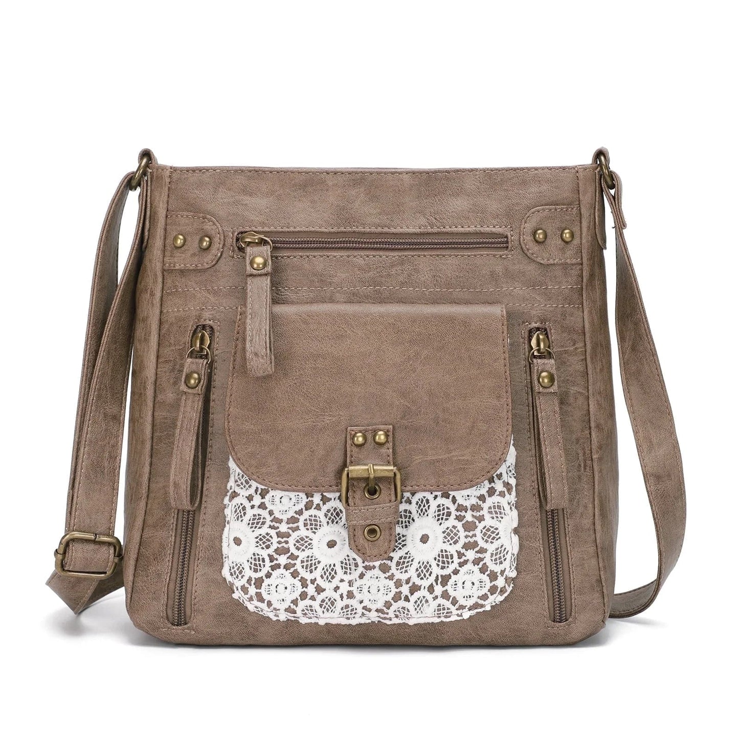 KL928 Medium Crossbody Purses for Women Handbag Leather Crossbody Shoulder Bags with Multi Pockets