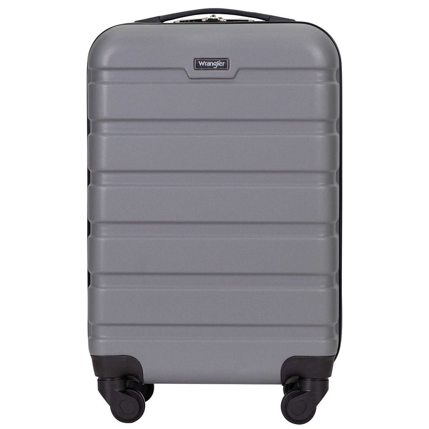 Wrangler 20-inch Carry-On Rolling Hard Side Spinner Luggage - Grey