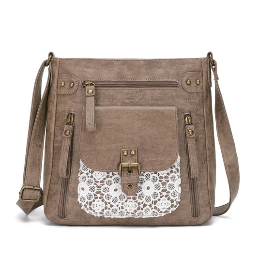 KL928 Medium Crossbody Purses for Women Handbag Leather Crossbody Shoulder Bags with Multi Pockets