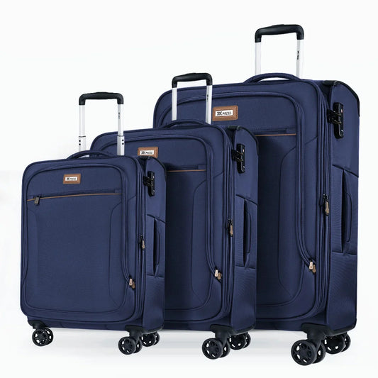 New York Xpress 3 Piece Luggage Sets Expandable Softside Luggage Sets