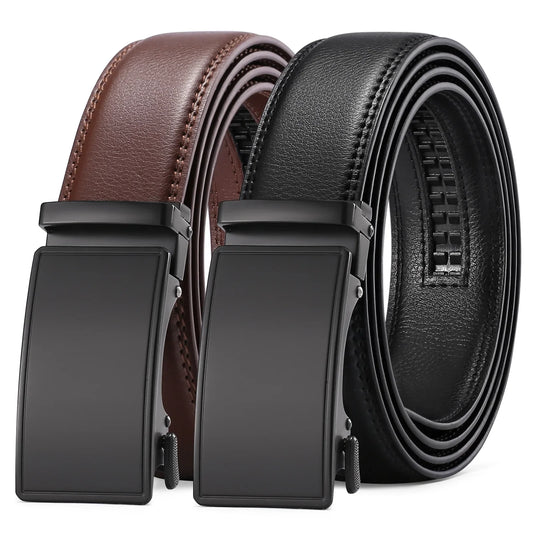 SENDEFN 2 Pack Ratchet Belt for Men,Mens Leather Belt