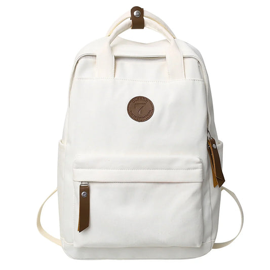 School Backpacks Solid Color Fashion Large Capacity Outdoor Leisure Bag Back To School Backpack Shopping