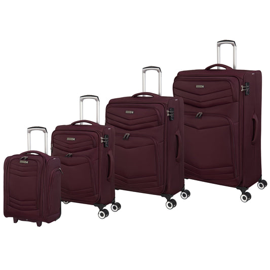 t luggage Intrepid 4pc Softside 8 Wheel Expandable Spinner Luggage Set with TSA Lock